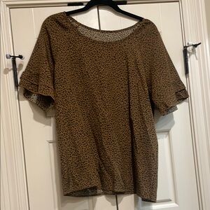 NWOT Leopard Print Brown Women's Top